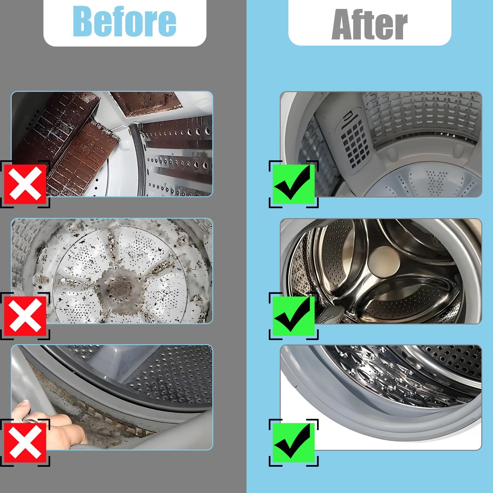 Washing Machine Cleaning Brush,Dryer Vent Cleaner Kit,Crevice Brush for Bathroom