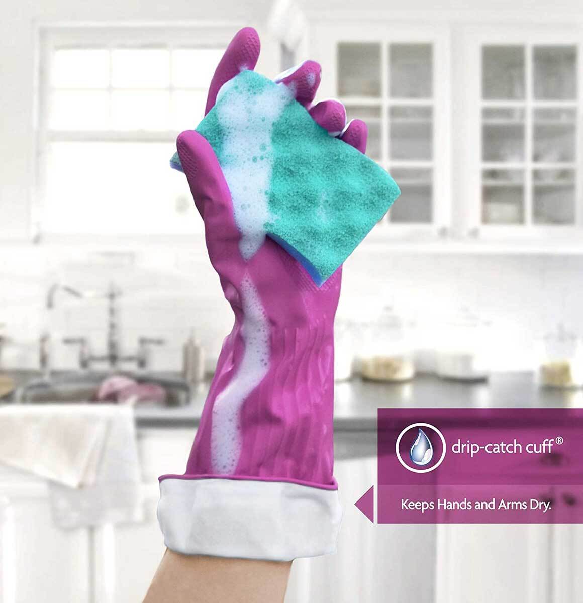 Playtex Living Cleaning Gloves w/ Drip Catch Cuff Small – 1 Pair – EACH