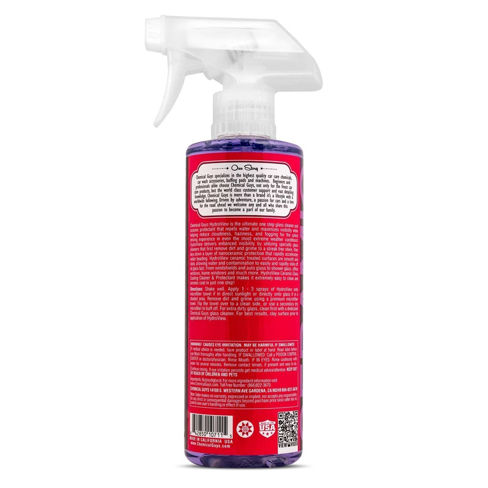 Chemical Guys CLD30116 – Hydroview Ceramic Glass Cleaner & Coating (16 oz)
