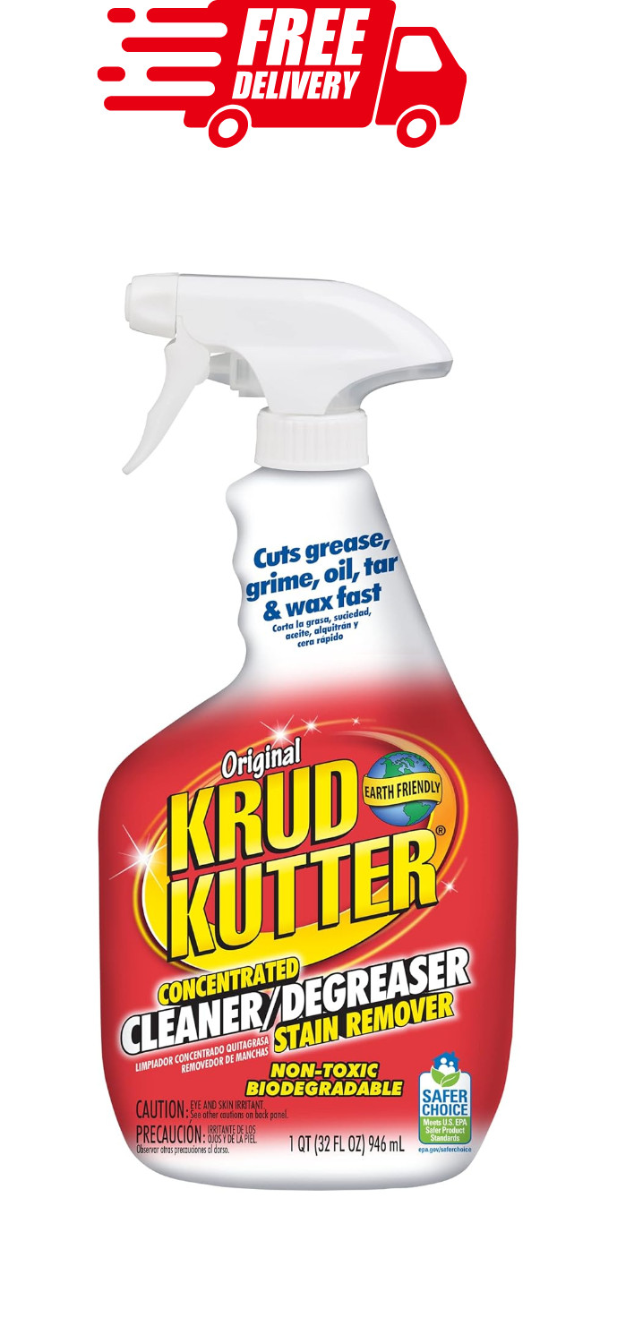 Krud Kutter Original Cleaner Degreaser Spray, 32 oz, Heavy Duty Multi Surface C