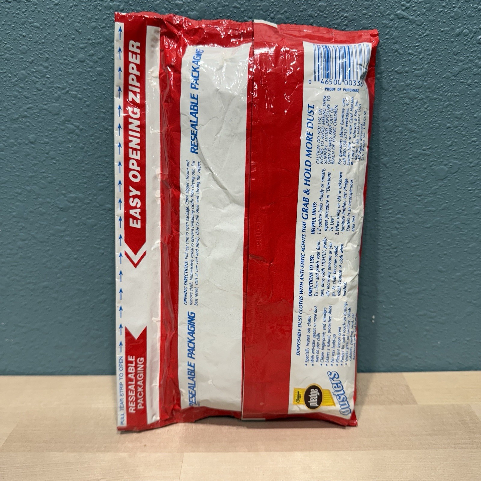 1989 Pledge Dusters Lemon Anti Static Dust Cloths Nostalgia NOS Prop Rare NEW