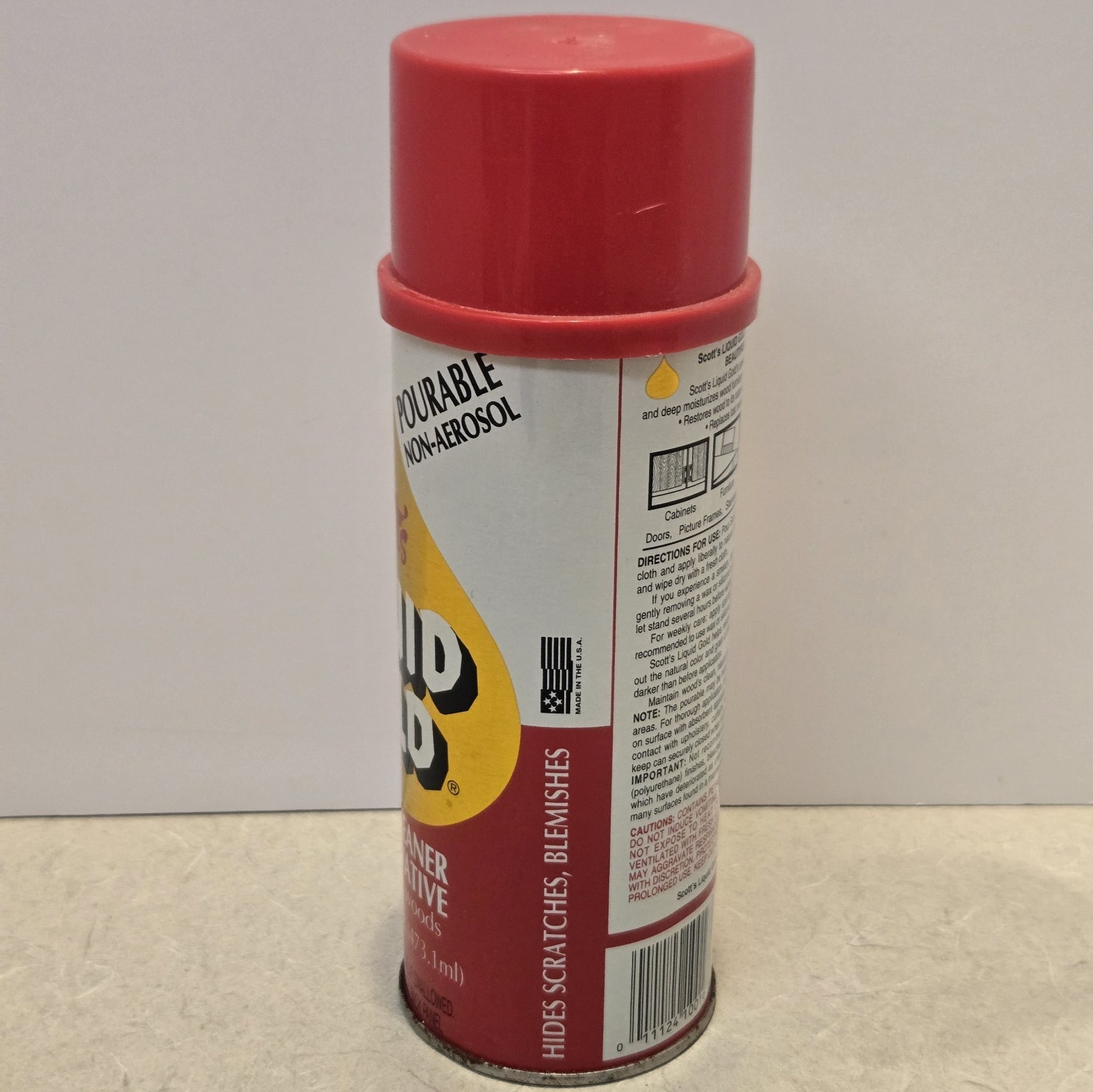 Vintage Scott’s Liquid Gold Wood Cleaner Pourable Top Non Aerosol 16oz