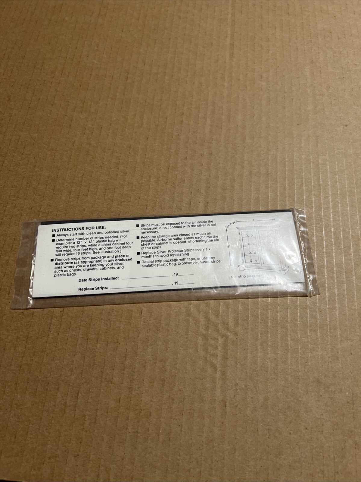 Lillian Vernon Silver Protector Strips – Set Of 10 – Sealed