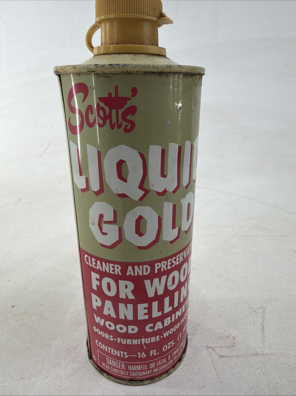 Scott’s Liquid Gold Wood Cleaner Pourable Top Non Aerosol 30% full Vintage