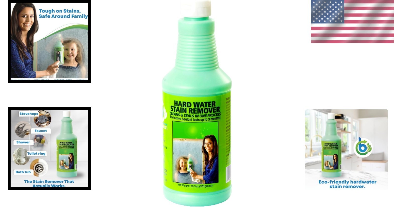 Bioclean 20.3oz Eco-Friendly Hard Water Stain Remover – Non-Toxic Cleaning Power