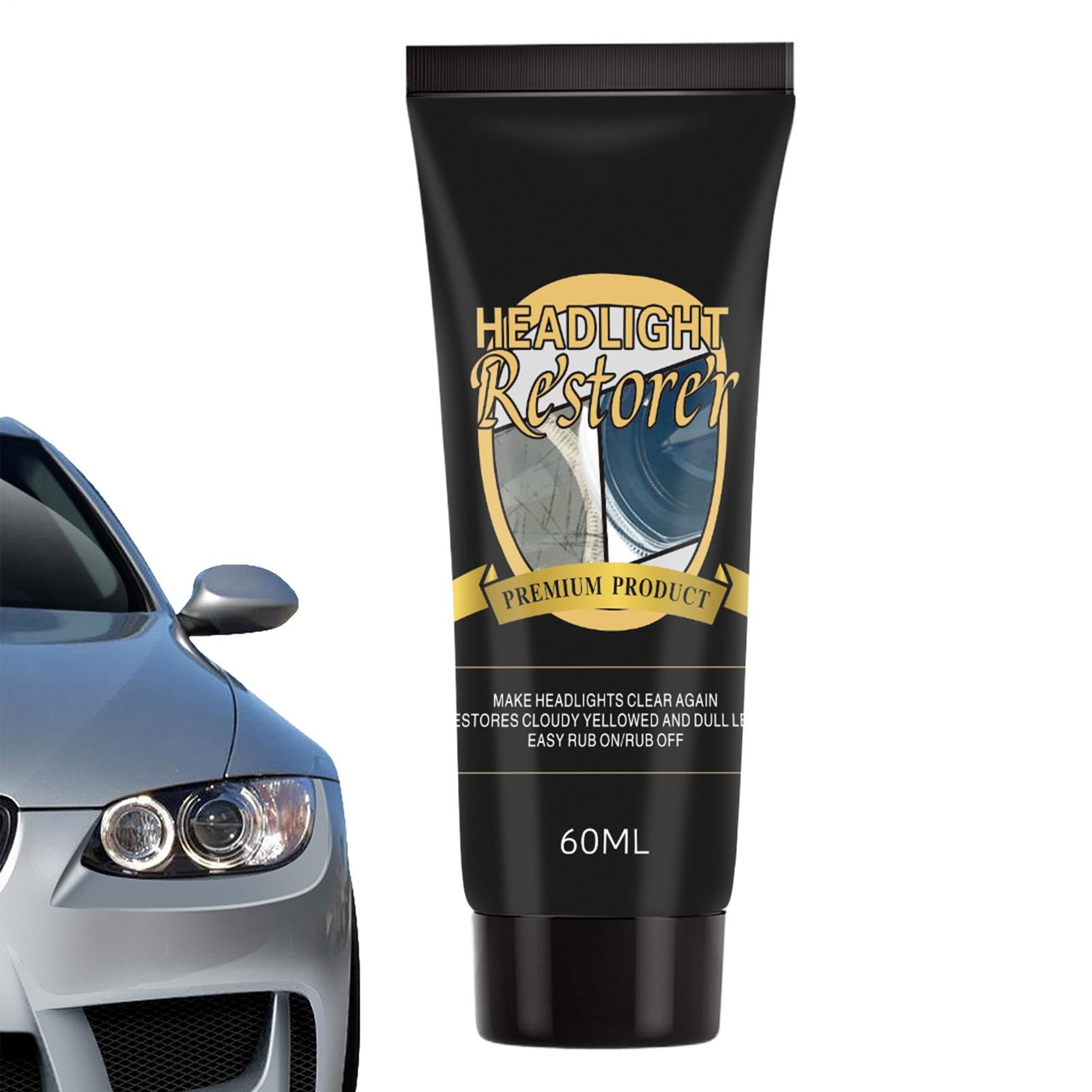 Car Headlight Restoration Cream 60ml Restorer Lens Cleaner Repair Polish