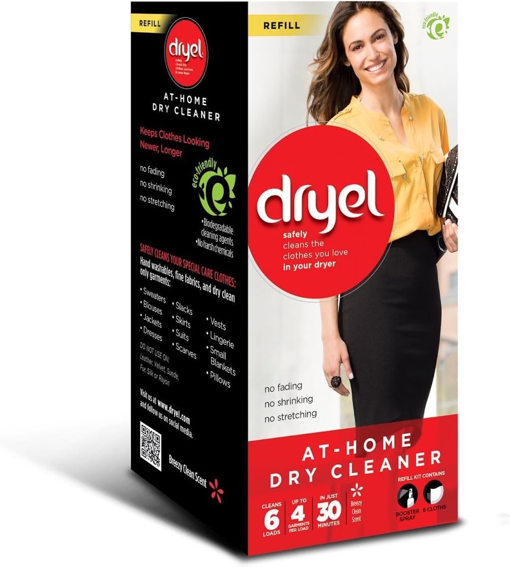 Effortless Clean Breeze Dry Cleaning Refills – 6 Count Fabric Solution