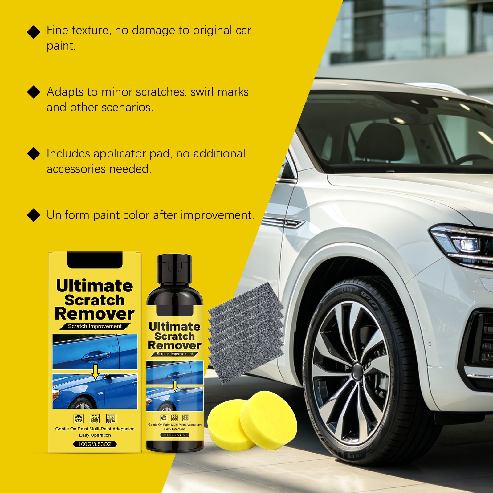 Car Scratch Repair Kit Nano Cloth Wipe off Abrasion Scratches Restore Original P