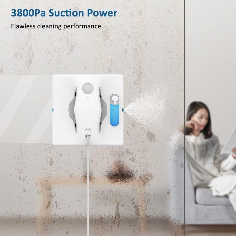 HUTT Auto Window Cleaning Robot W8 with Dual Water Spray 3800Pa -1 Year Warranty
