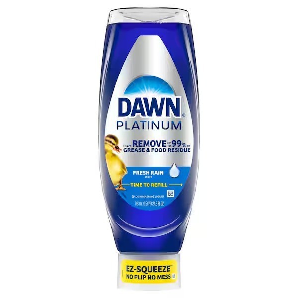 Dawn Platinum Ez-Squeeze 24.3 oz. Fresh Rain Scent Dish Soap no flip, no mess