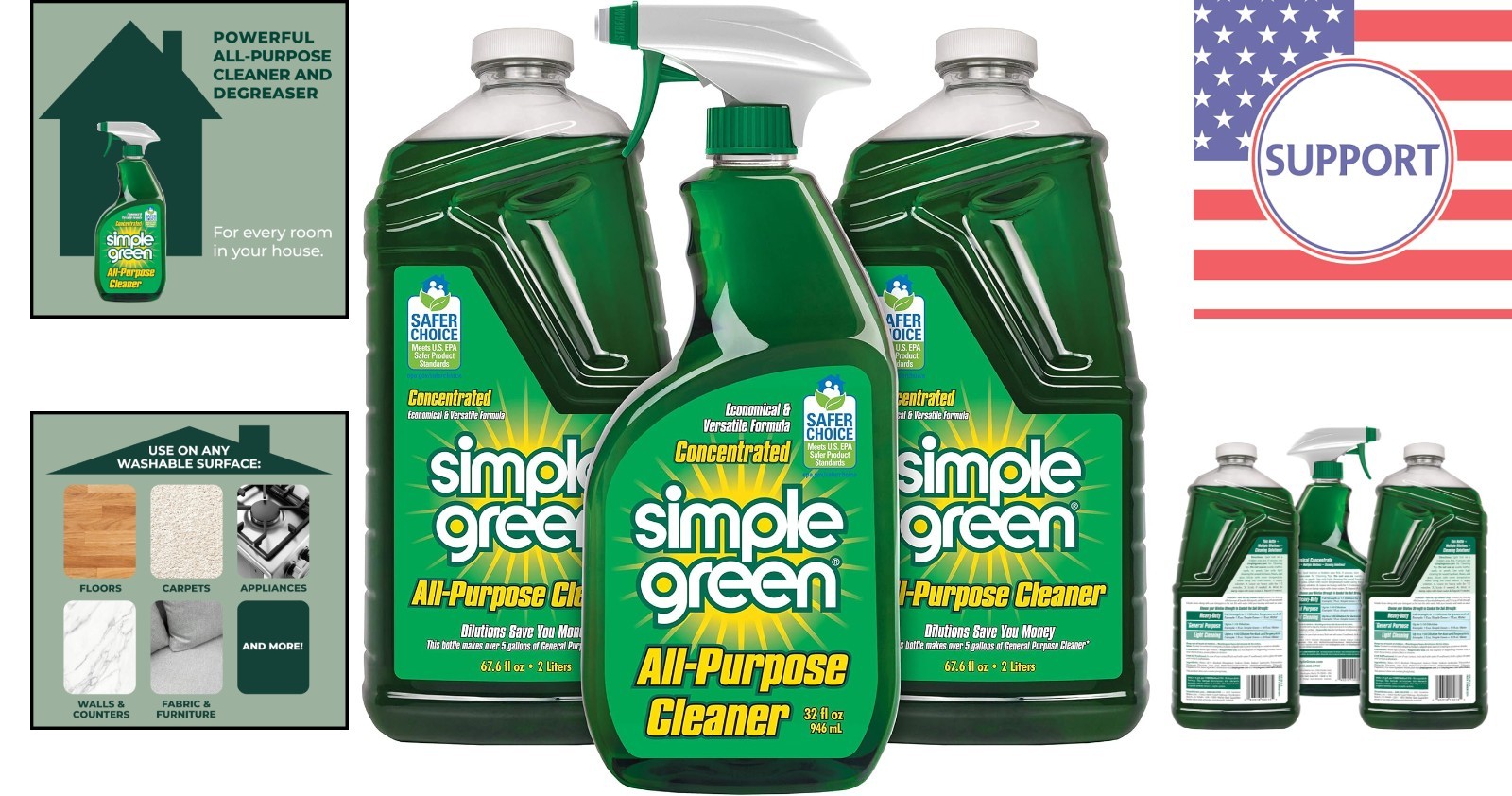 All-Purpose Cleaner Spray & Refill: 3 Piece Eco-Friendly Set for Easy Cleaning