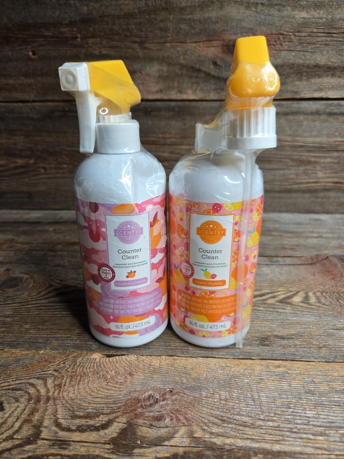 Scentsy Counter Cleaner Spray 16 fl oz- Cloudberry Dreams/Feelin’ Punchy New (2)