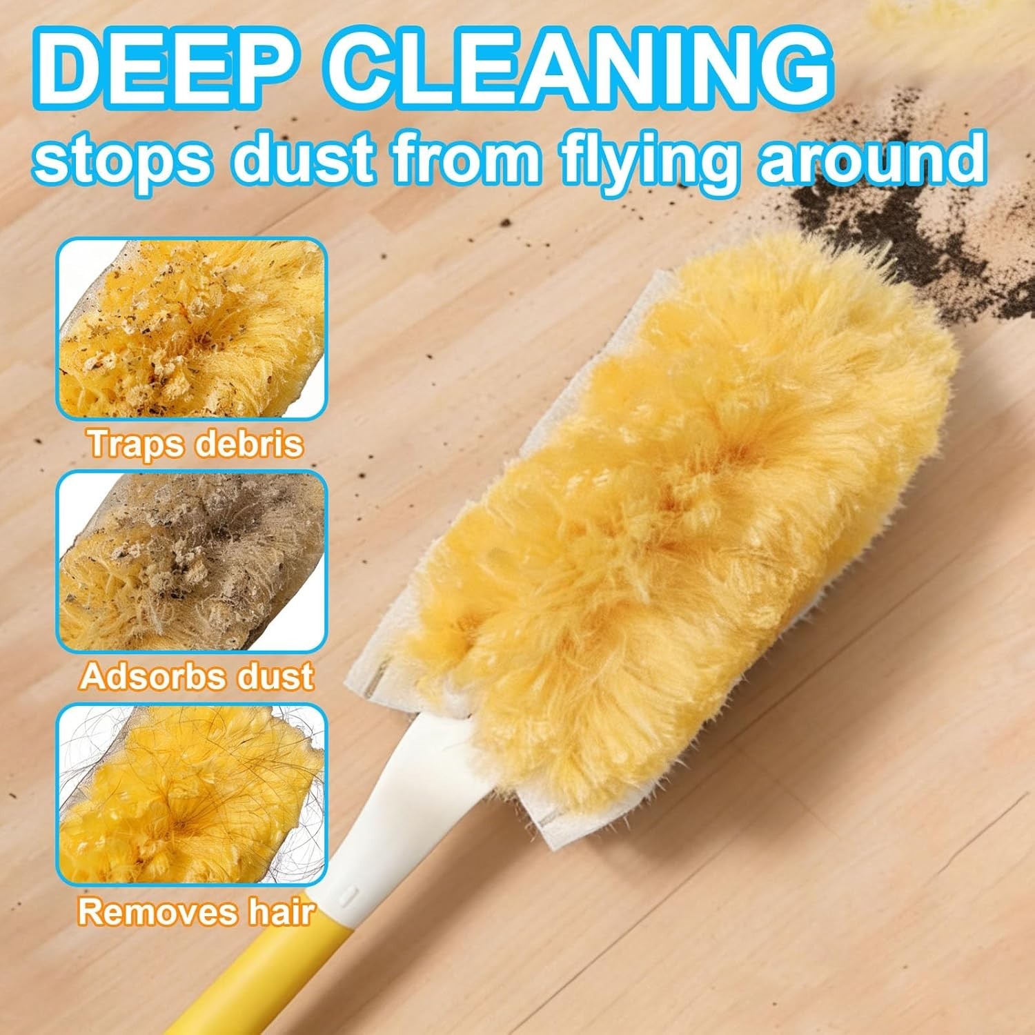 20 Pack Heavy Duty Duster Refills for Swiffer, Multi-Surface 360° Disposable Dus