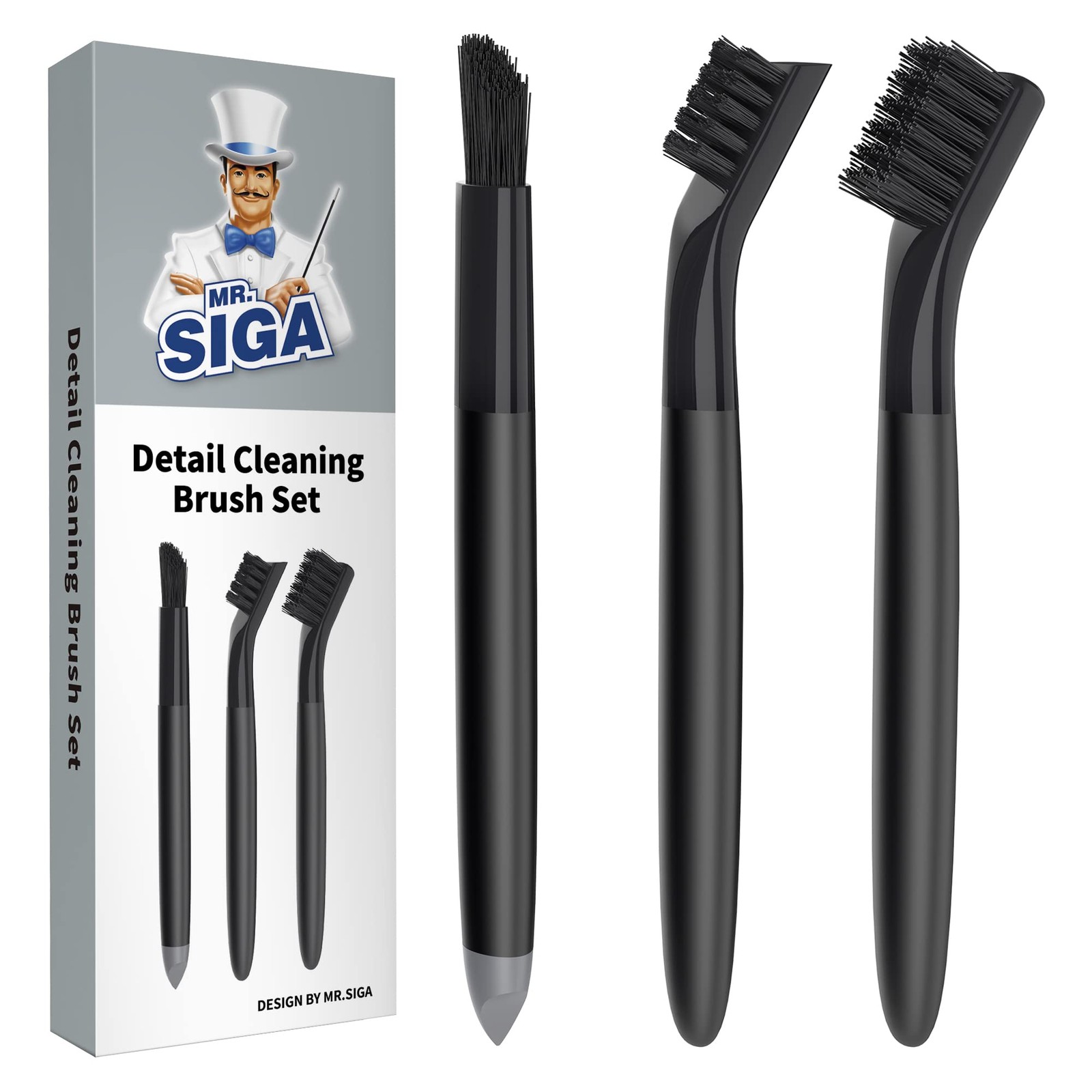 Grout Cleaner Brush Set, Detail Cleaning Brush Set for Tiles, Sinks, Drains, …