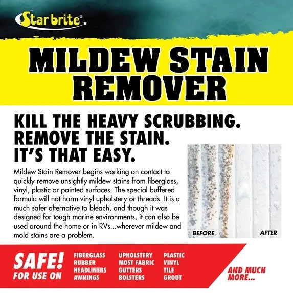 STAR BRITE RV Boat Mildew Stain Remover Cleaner 16 OZ 2 Pack