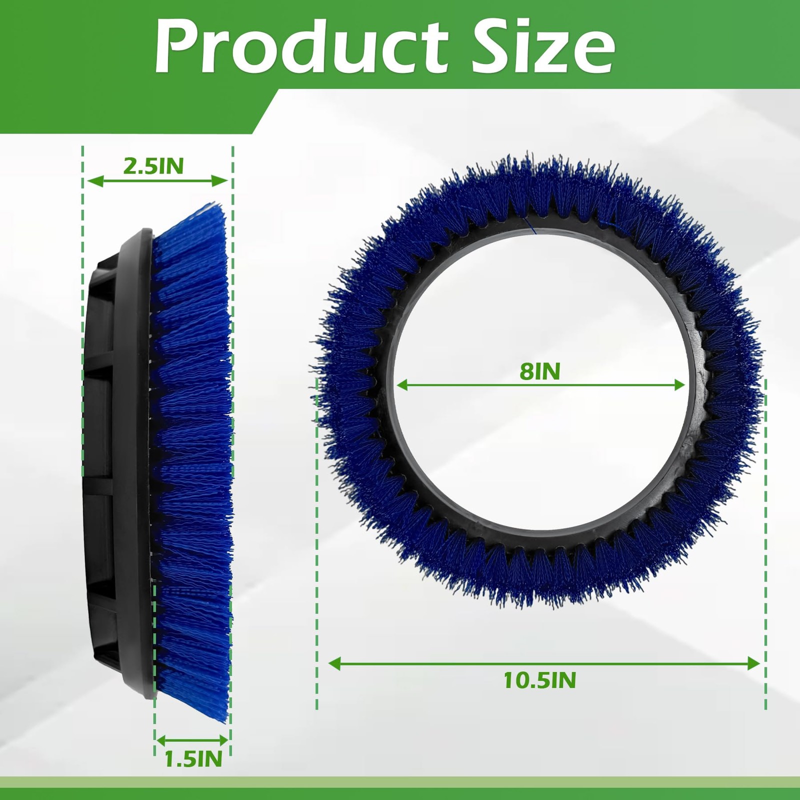 237058 Polypropylene Scrub Orbiter Brush 10.5 Inch Diameter Blue Floor Machine