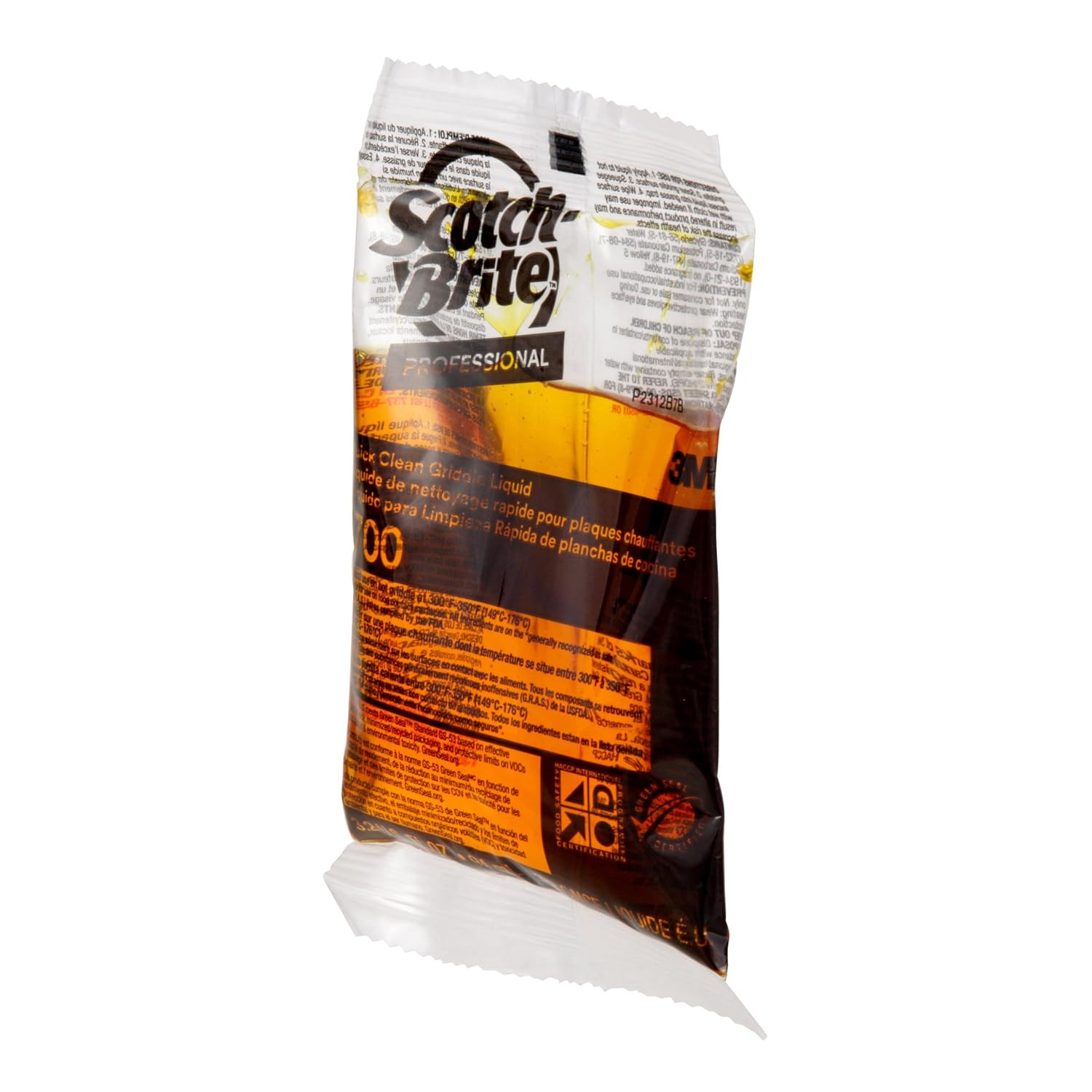 3M Scotch-Brite Griddle Cleaning, Quick Clean Liquid 700-40, 3.2 Oz Packet, 40/P