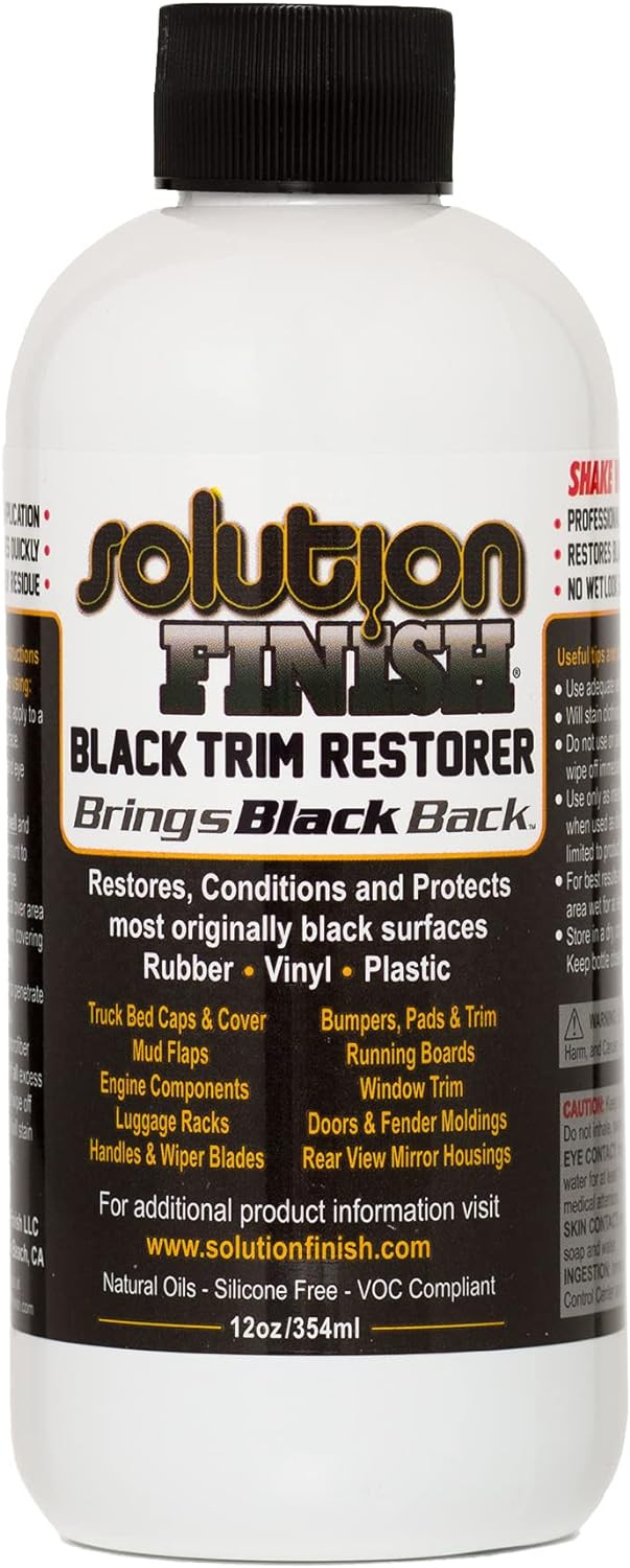Solution Finish Black Trim Restorer 12 Oz Vinyl Plastic Cleaner Protector