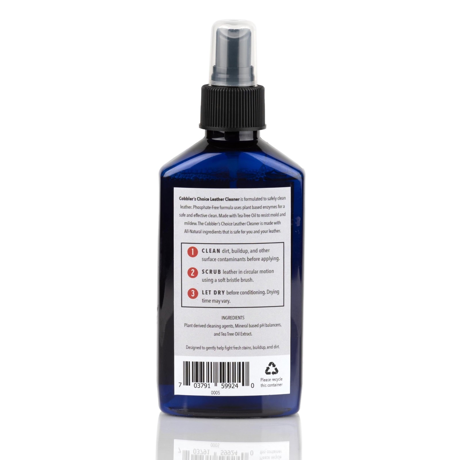 Leather Cleaner Spray Cobbler Choice Co Natural Formula Stain Dirt Removal Tool