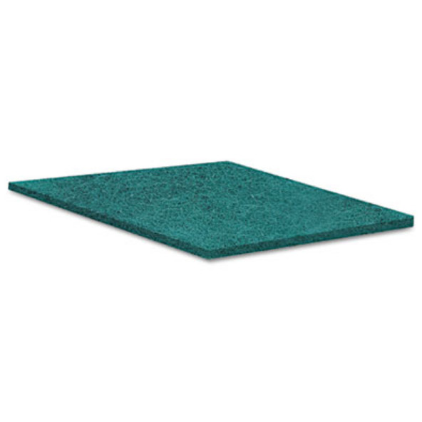 Boardwalk BWK196 Medium-Duty Scouring Pad, 6 x 9, Green, 20/Carton