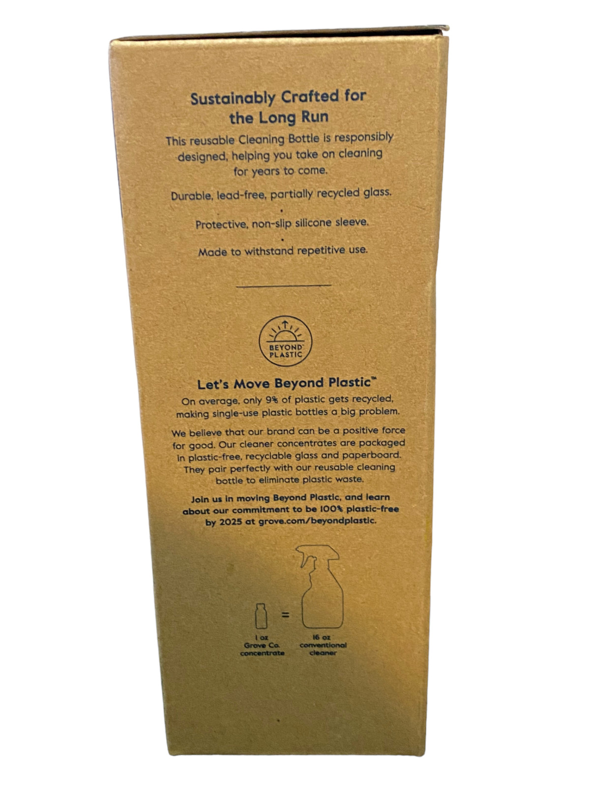 Grove Co Reusable Cleaning Glass Spray Bottle – Brilliant White – 16 Fl Oz