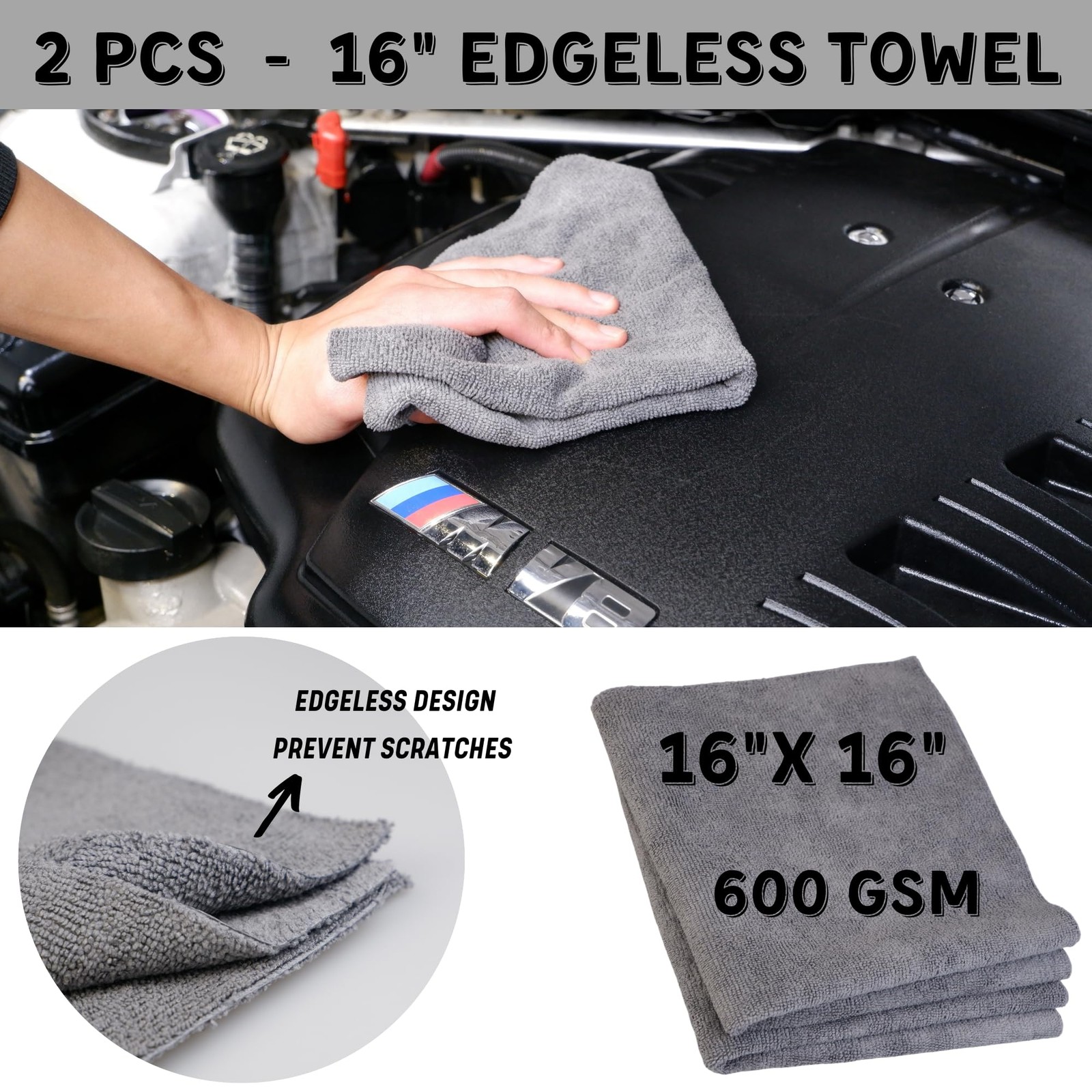 7PACK Car Engine Bay Details Cleaning Kit, Soft-bristled Engine Surface Brush…