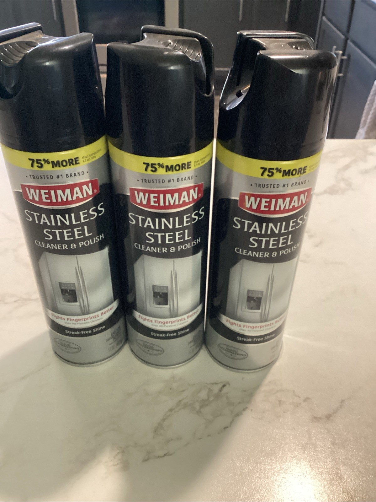 (3-pack) WEIMAN Stainless Steel Appliances Stoves Ranges Cleaner & Polish 17oz