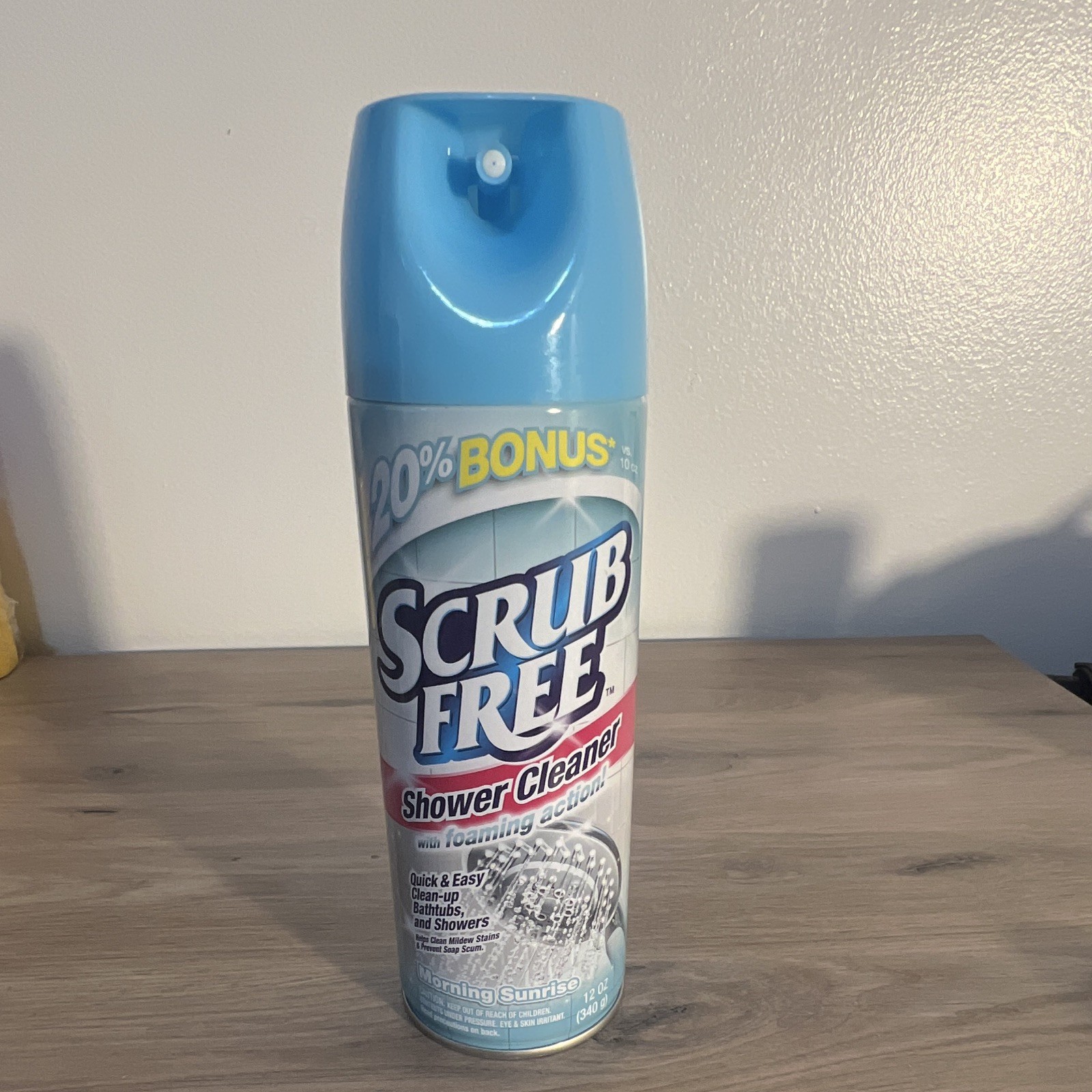 Scrub Free Shower Cleaner Foaming Action Morning Sunrise Scent Aerosol 12 oz