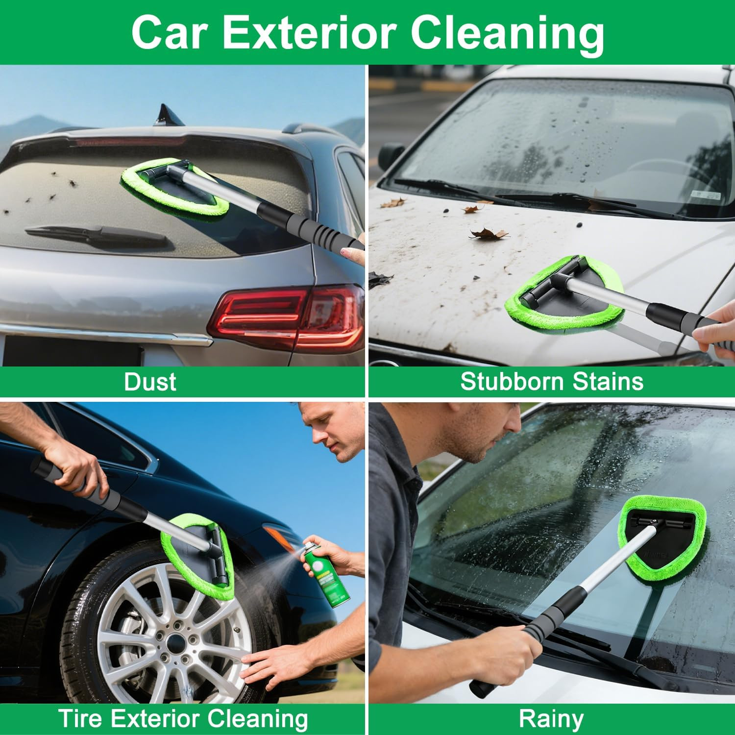 Windshield Car Cleaner Interior Window Cleaning Pads Auto Wiper Brush Home