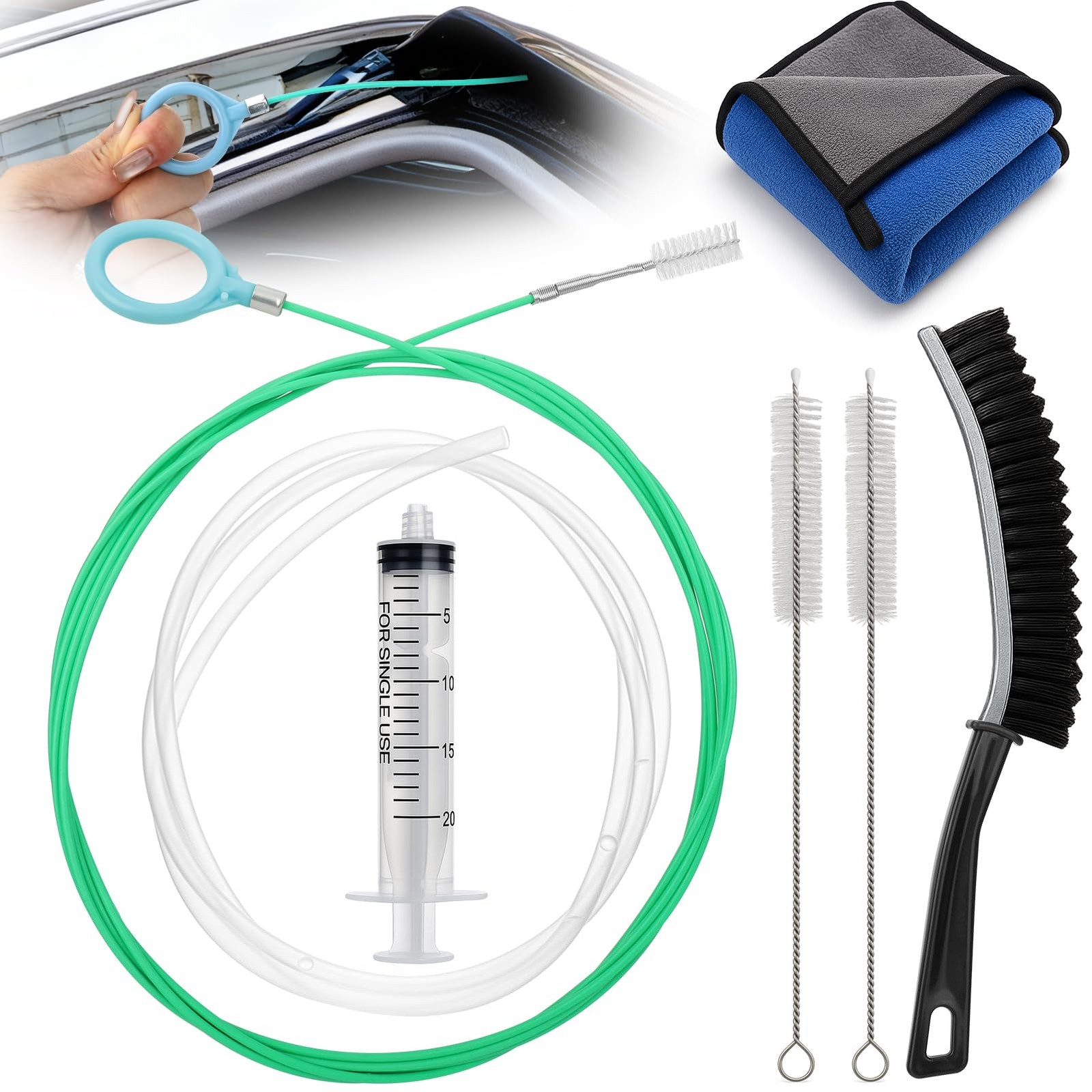 Upgraded Auto Sunroof Drain Cleaning Tool,118in Extra Long Flexible Car Sun R…