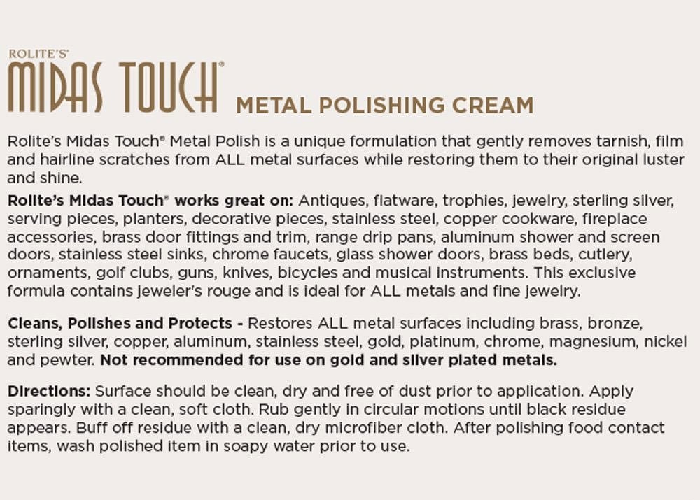 Metal Polishing Cream 4.5 Oz Non-toxic for Silver Gold Brass Copper Chrome