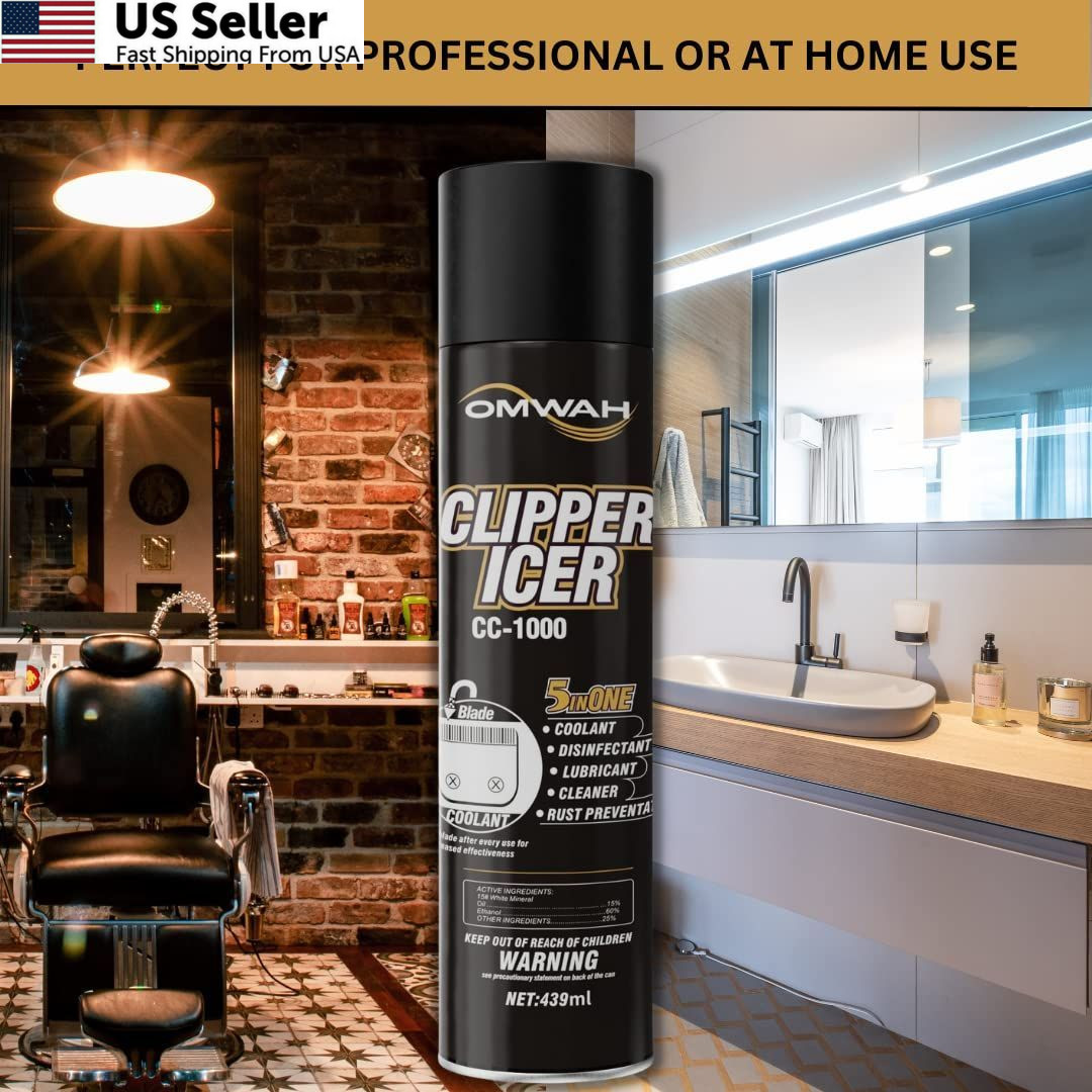 OMWAH 5 in 1 Clipper Icer Blade Cleaner and Lubricant 14.99 Fl Oz (Pack of 1)
