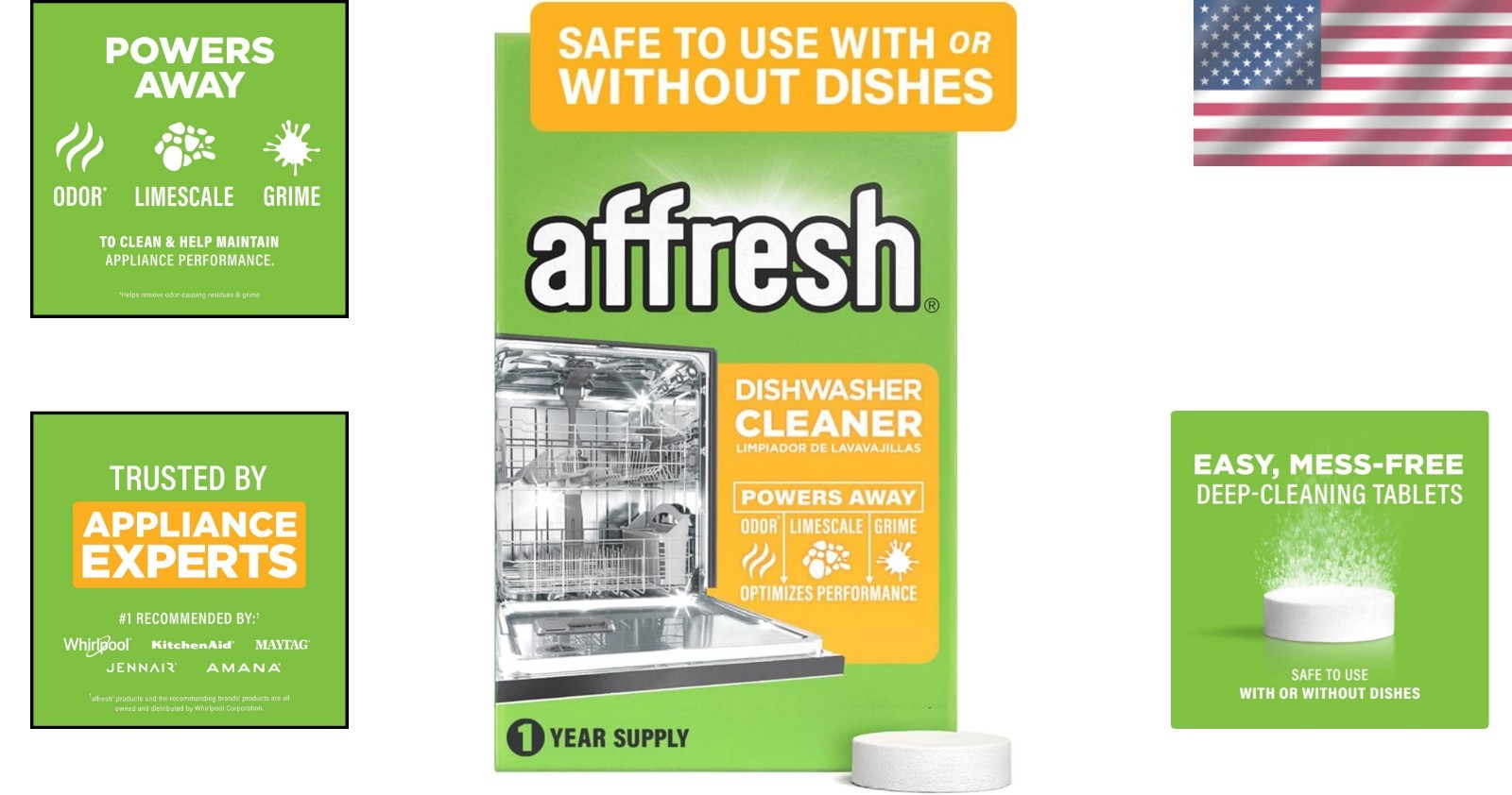 Eco-Friendly Dishwasher Cleaner with Lemon Scent – 12 Tablets for Optimal Clean