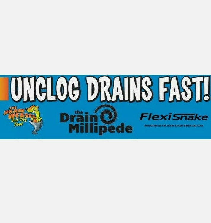 Flexisnake Drain Weasel Drain Clog Remover With Rotating Handle and Two Wands !