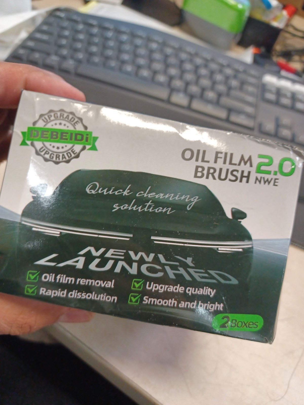 2 pack DEBEIDI Automotive Oil Film Cleaning Brush 2.0 300ML