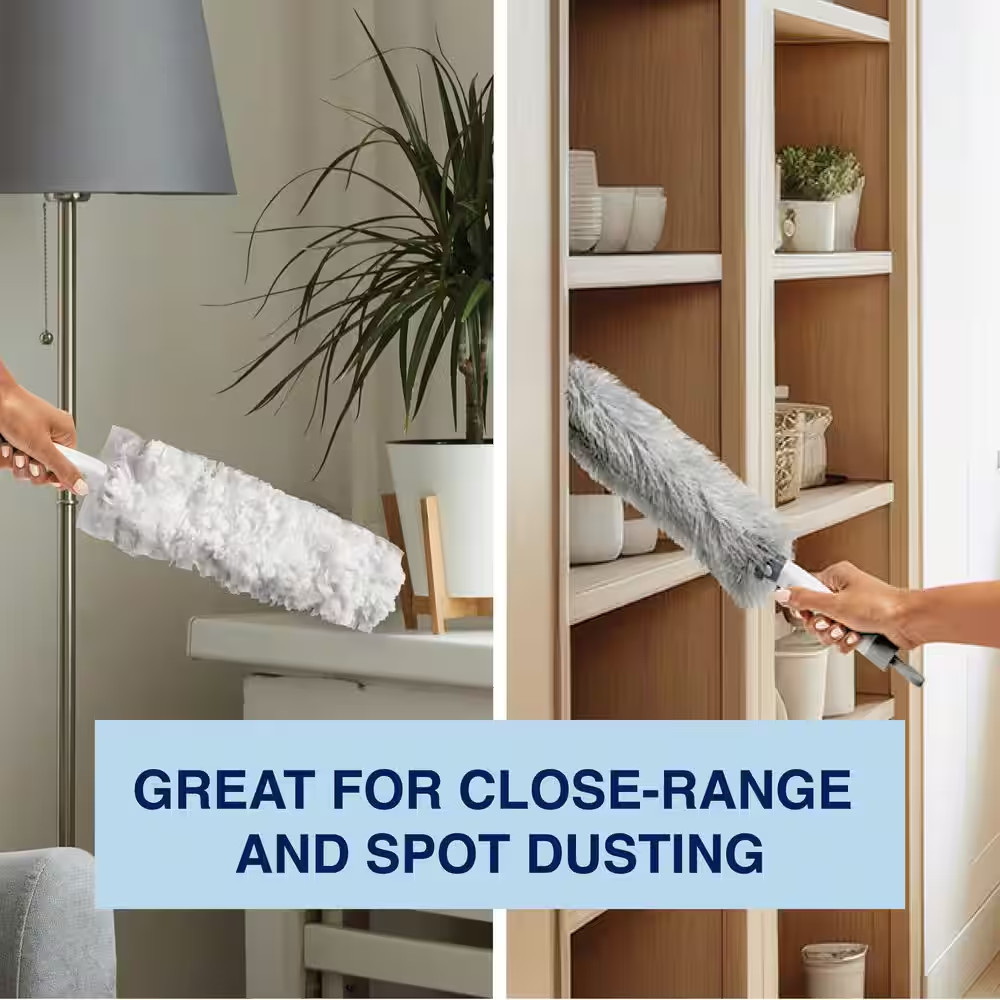 High-Performance Compact Dusting Kit, with 17 in Handle, Reusable and Disposable