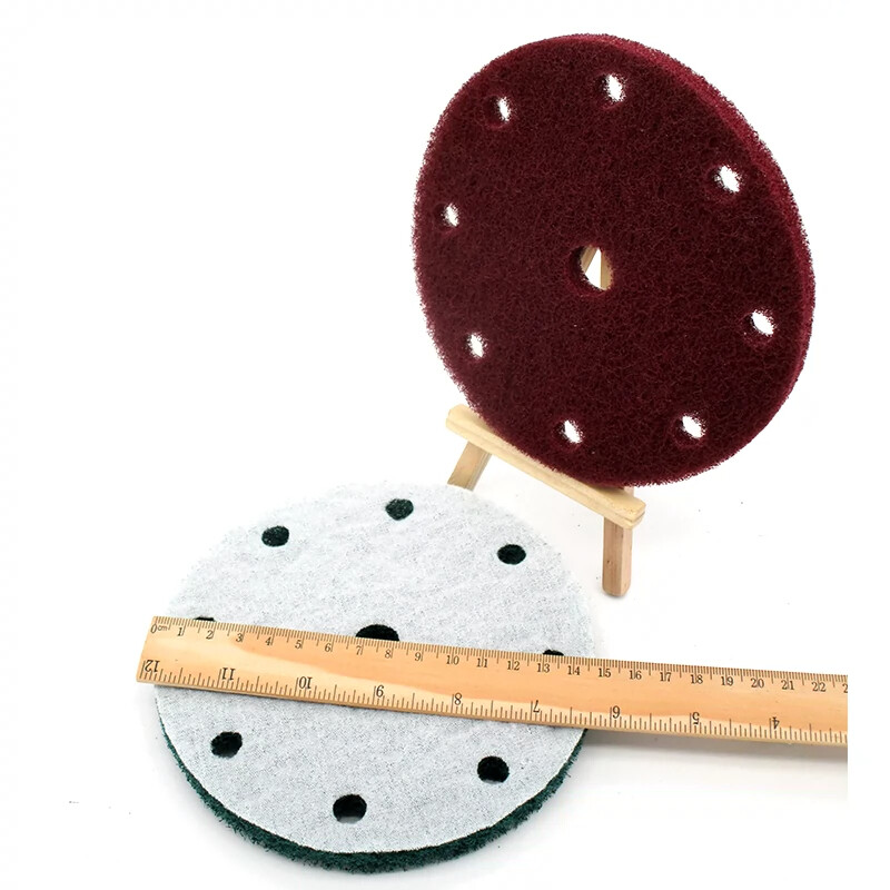 6″ 150mm 9 Hole Scouring Pad Sanding Discs Abrasive Cleaning Pads 240#-800#