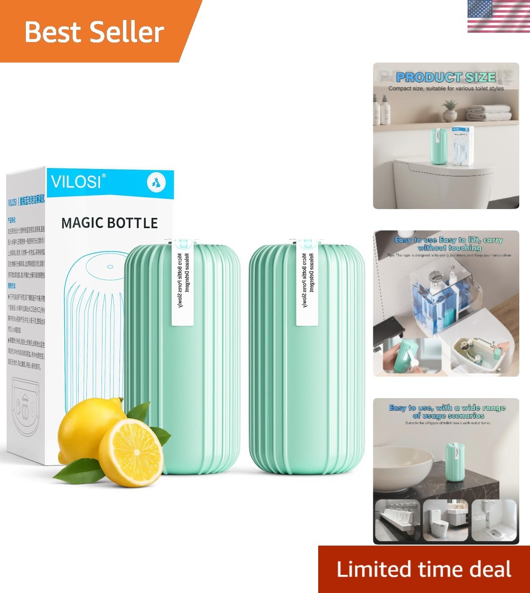 Effortless Toilet Bowl Cleaner Capsules – 2 Pack for Home & Travel Convenience