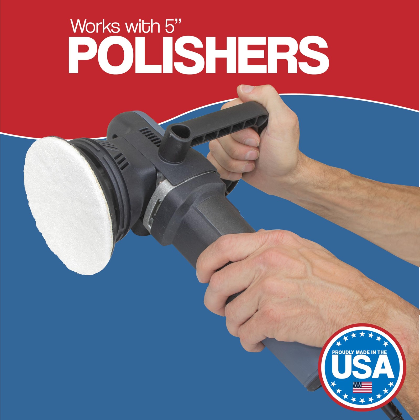 5″ Non-Scratch Polishing Pad Hook & Loop Non-Woven Discs, Non-Abrasive Finish…