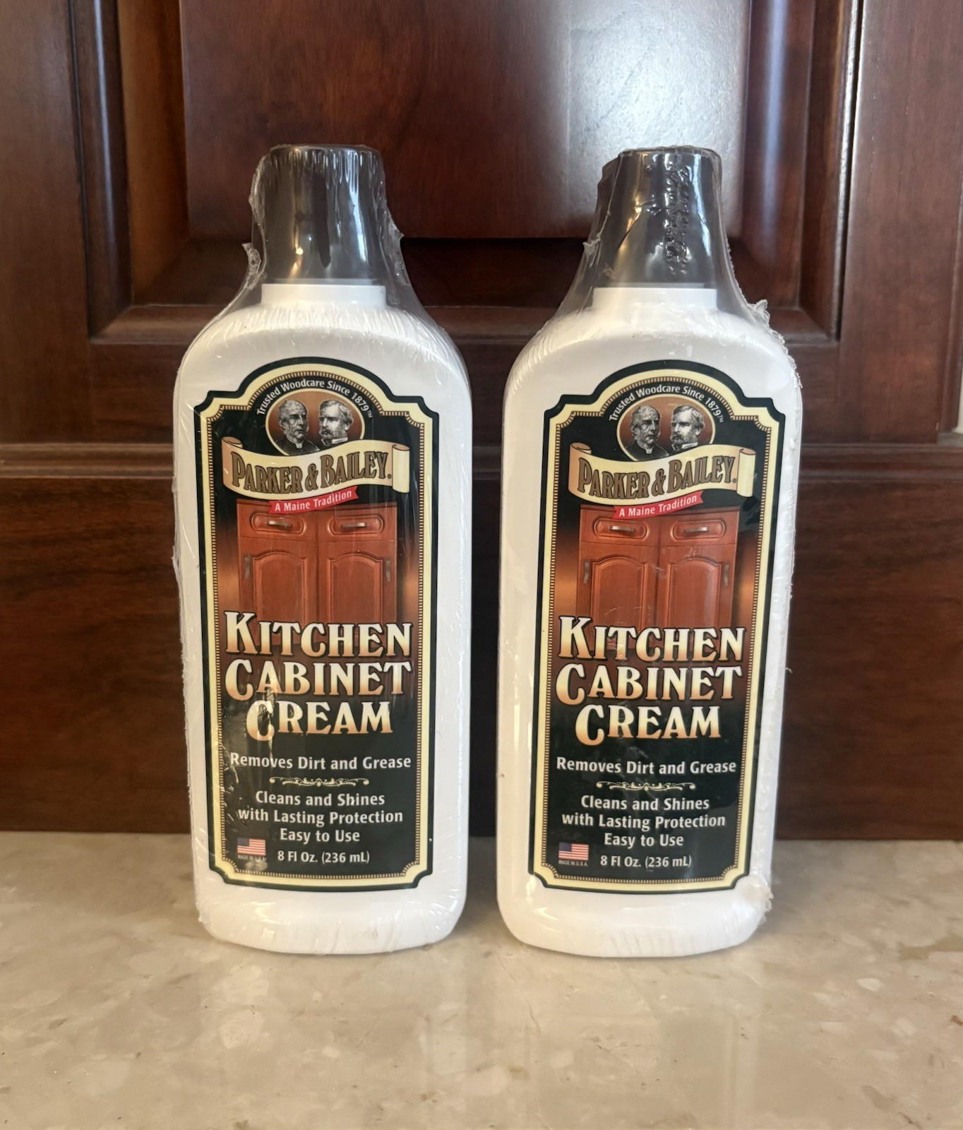 2-pack New PARKER & BAILEY Kitchen CABINET CREAM All Woods Clean & Shine 8 Fl Oz