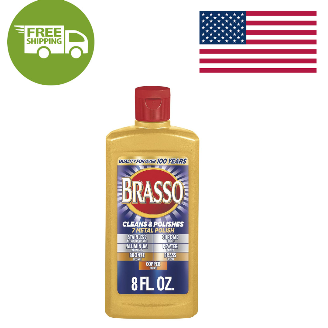 Brasso Metal Polish 8oz Brass Copper Stainless Cleaner Shine