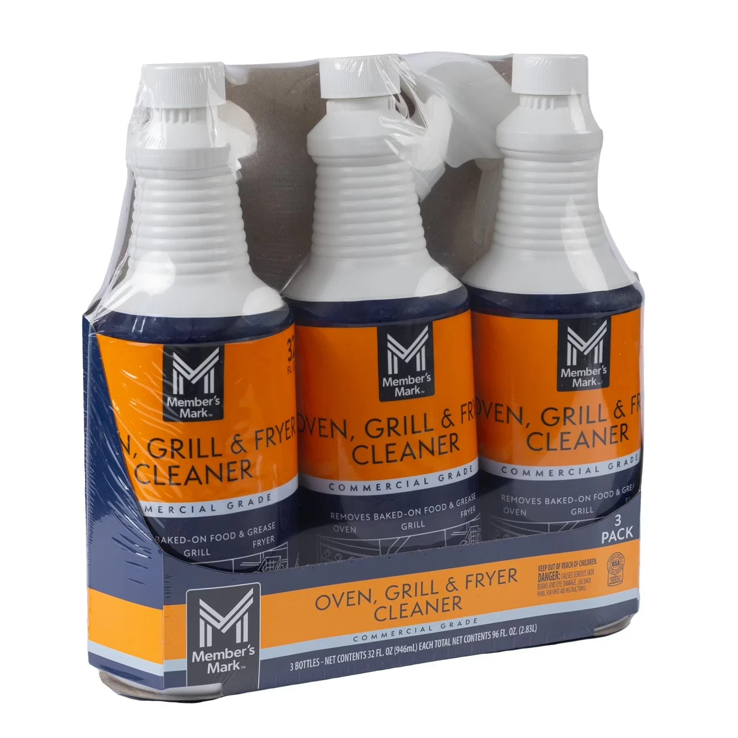 Member’s Mark Commercial Oven, Grill and Fryer Cleaner, 32 Ounce (Pack of 3)