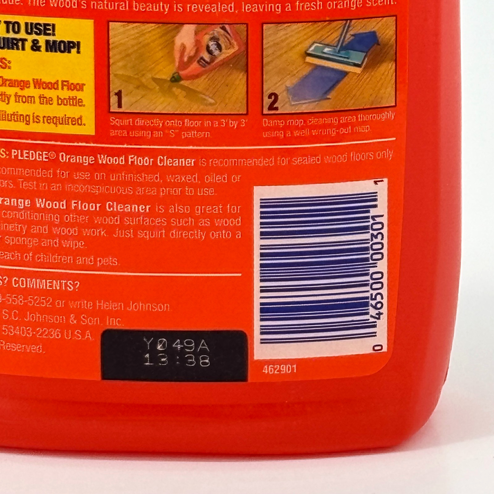 Pledge Citrus Orange Wood Floor Cleaner 32 fl oz New/Retired Product