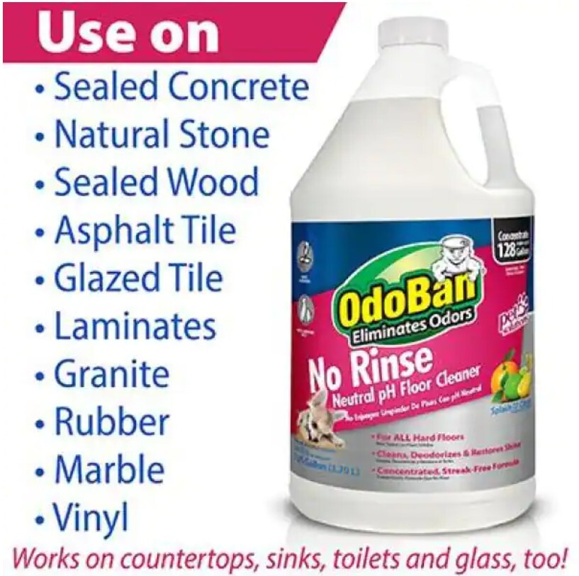 OdoBan No Rinse Neutral pH Floor Cleaner, Concentrate – 1 Gallon
