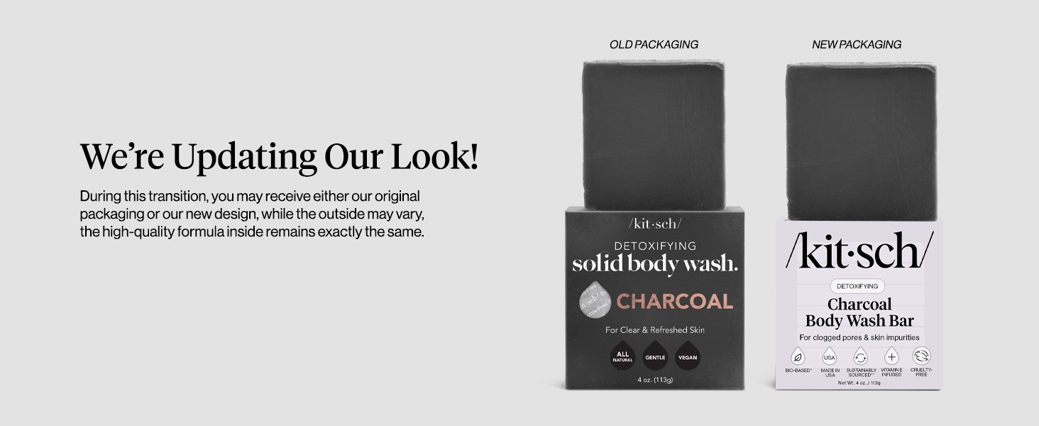 Charcoal Soap Body Wash Bar – Detoxifying Bar Soap with Activated