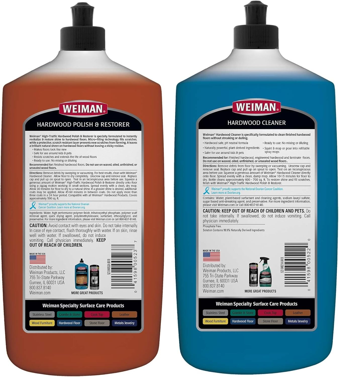 Versatile Hardwood Floor Polish and Cleaner – Safe for Kids & Pets, 2-Pack