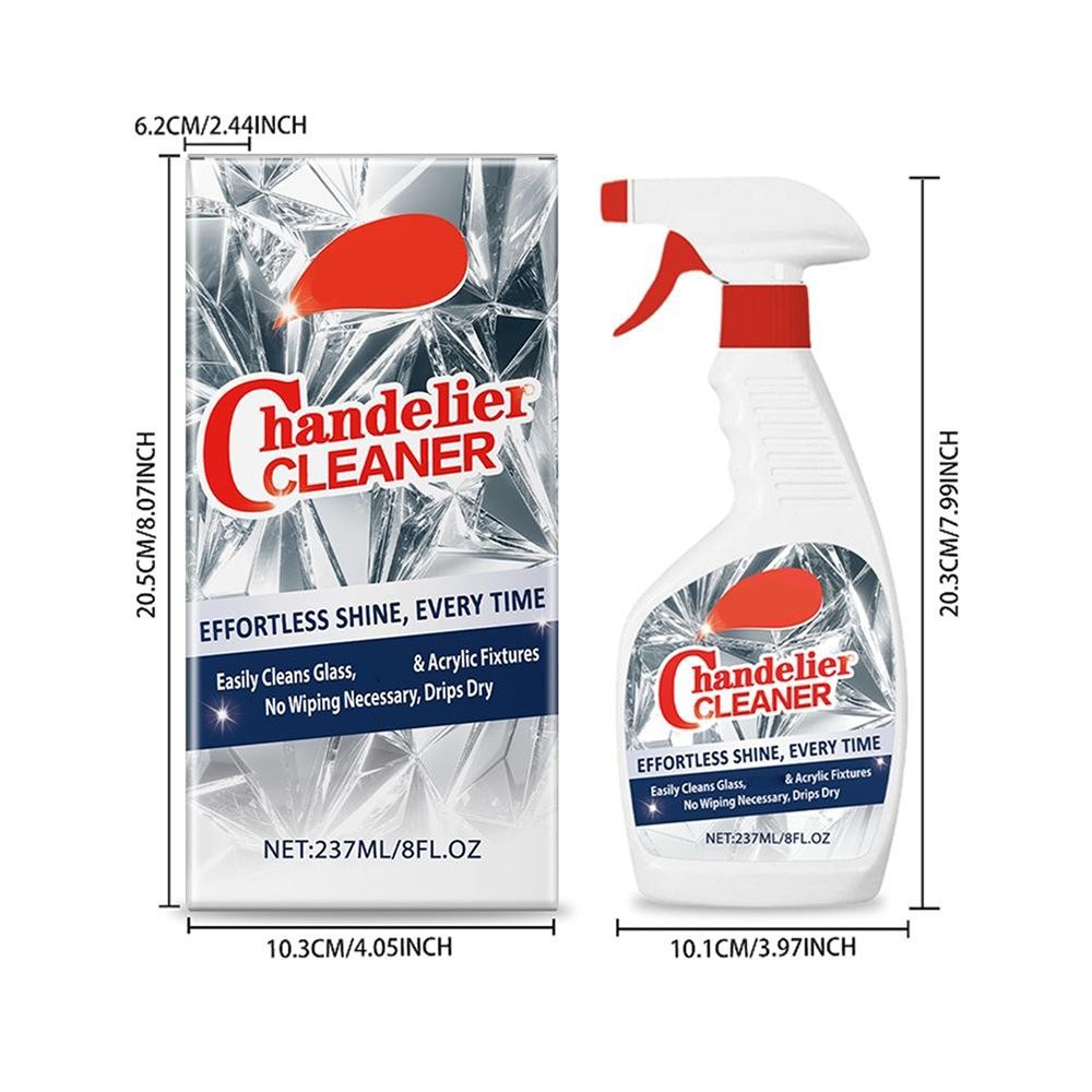 237ml Chandelier Cleaner Drip Dry Spray, No Wipe Dust Remover for Chandelier