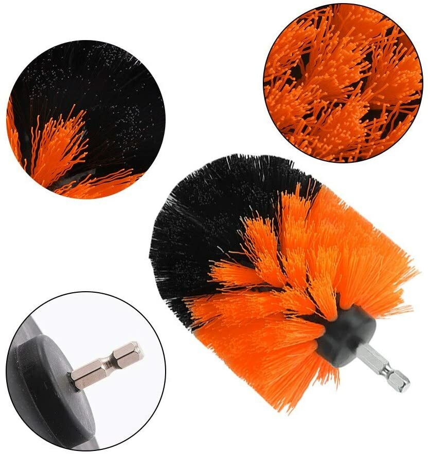 3Pcs Tile Grout Drill Brush Power Scrub Cleaning Tub Cleaner Attachment Kits US