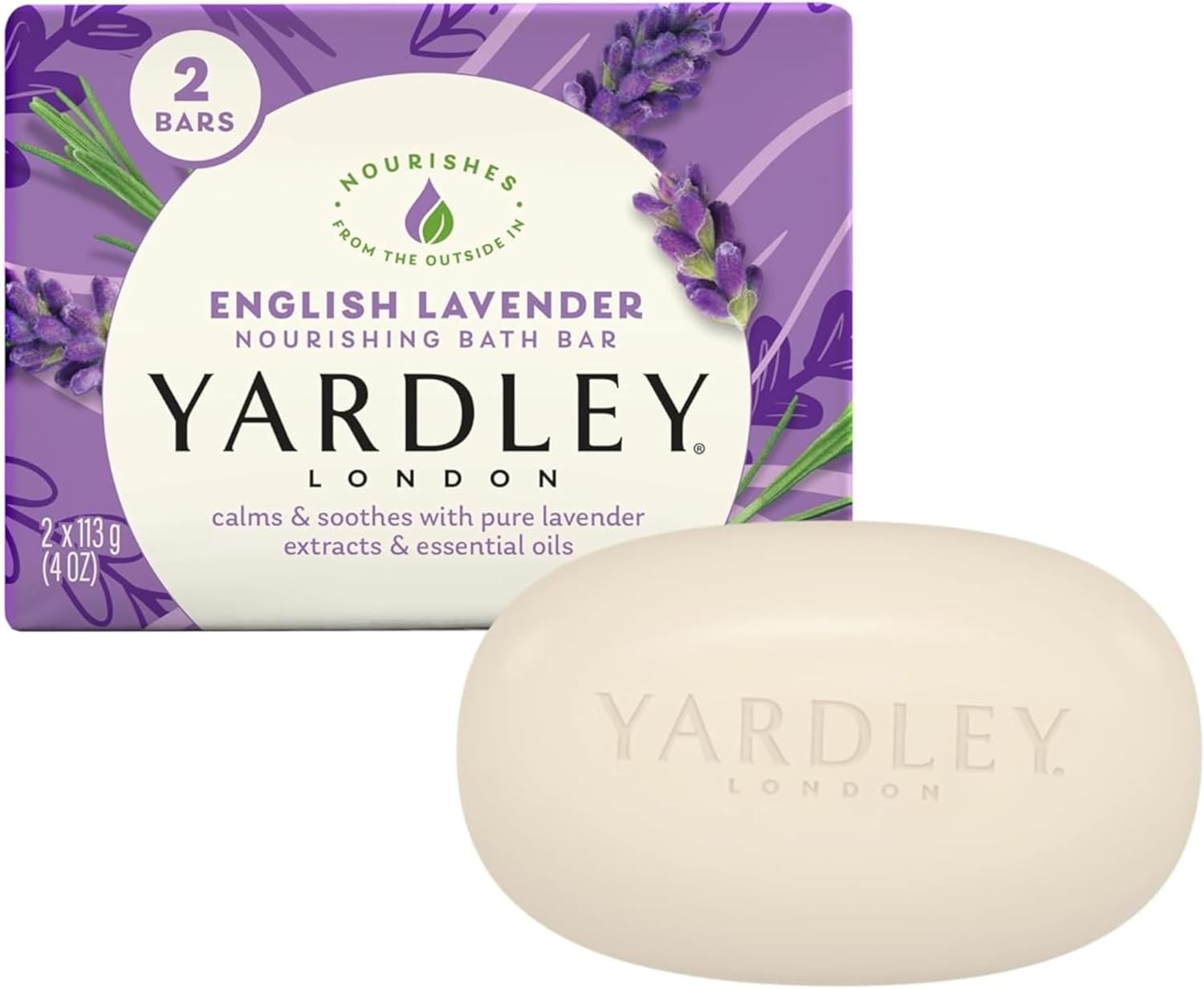 Bar Soap, English Lavender, 2 Count