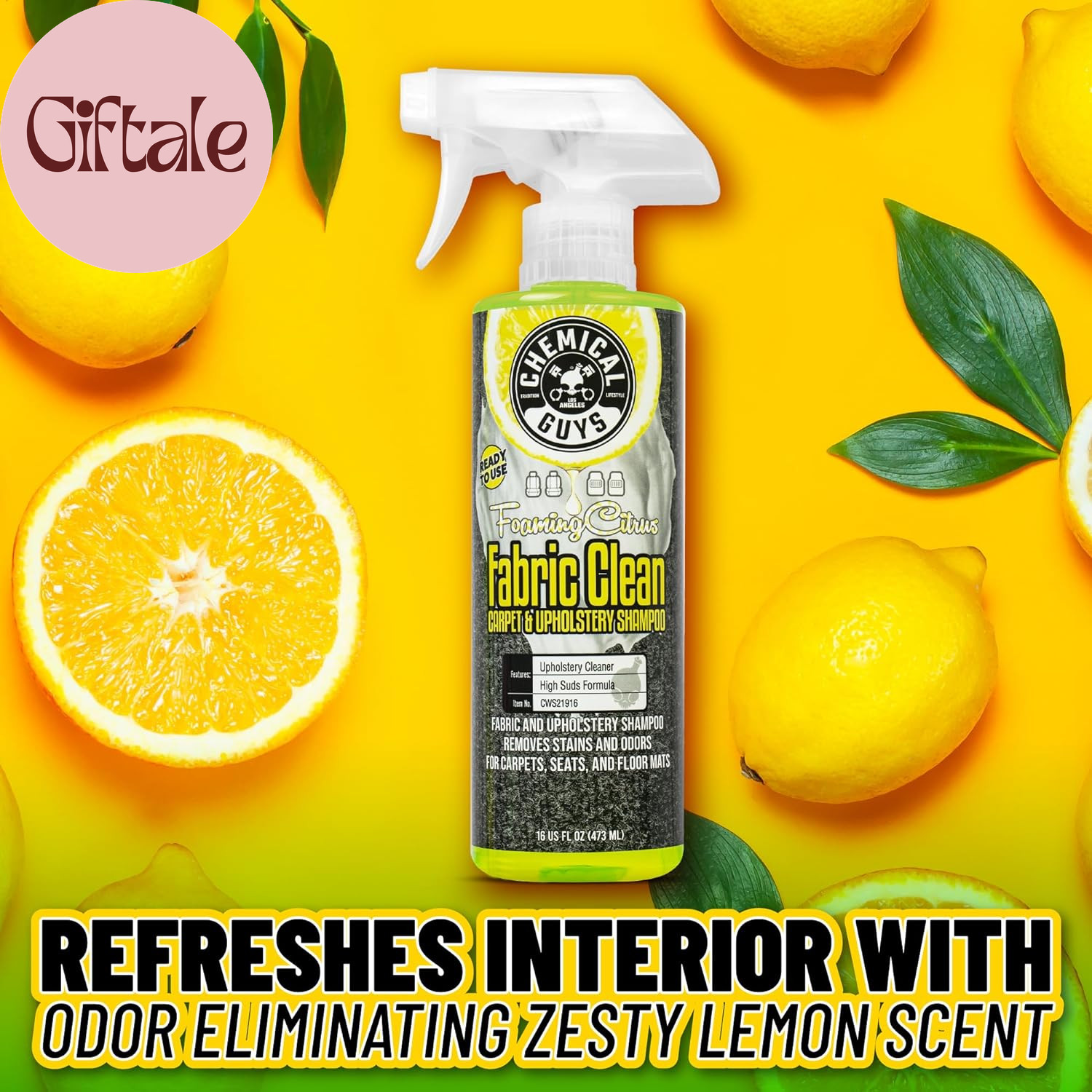 Foaming Citrus Fabric Clean Carpet & Upholstery Cleaner – Car Carpet Cleaner Spr